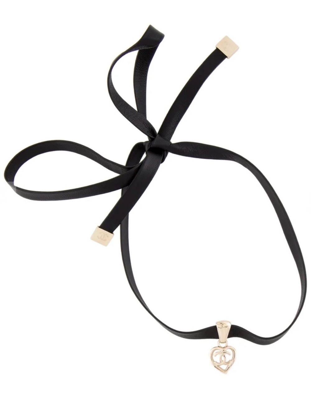 Chanel Leather CC Heart Pendant Choker Nana - Picture 6 of 6
